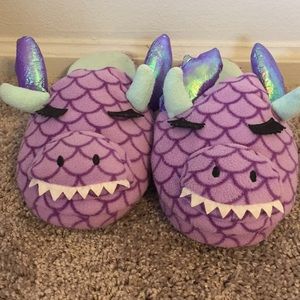 Purple dragon slippers